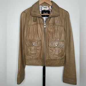 D&G Dolce & Gabbana Women's Leather Jacket